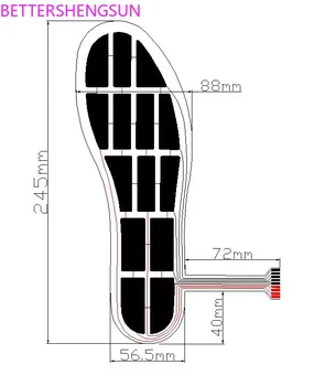 Vlastné 39 metrov RX-ES39A piezoresistive pružný film nohy snímač tlaku 14 nezávislé snímanie bodov FSR