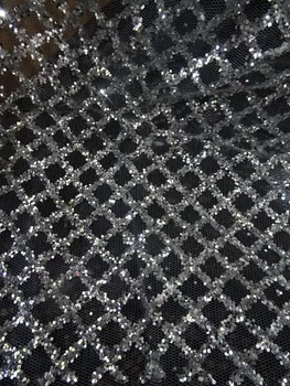 Sexy lepené lesk čipky textílie jedinečný zlato francúzsky vyšívané čipky textílie s lepené lesk