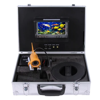 Podmorský Rybolov Fotoaparát Kit s 50Meters Hĺbka Dual Viesť Bar Fotoaparát & 7Inch Farieb TFT Monitor & Hliníkové Prípade