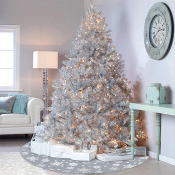 Kolo Snowflake Tvar Non Tkané Vianočný Strom Sukne Podlahe Koberec Vianočný Dekor Non Tkané Okrúhly Tvar Odolné Dekoráciami