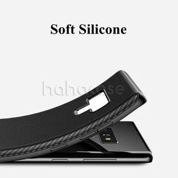 100ks Ultra Slim Uhlíkových Vlákien Zadný Kryt Pre Samsung Poznámku 9 8 S9 S8 Plus Prípade Robustný Brnenie Mäkké Silikónové Anti-odtlačkov prstov Prípade