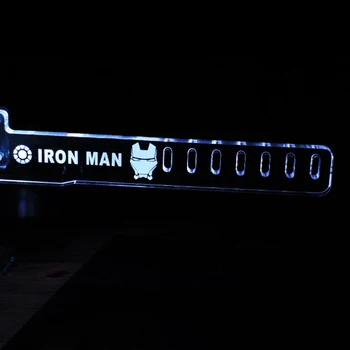 Horúce Modrá Pre IRON MAN JEHO LED Svetelný Počítač Office Hlavné Okno Grafickej Karty Vlastný Podporný Rám, grafické Karty, Komponenty Jack
