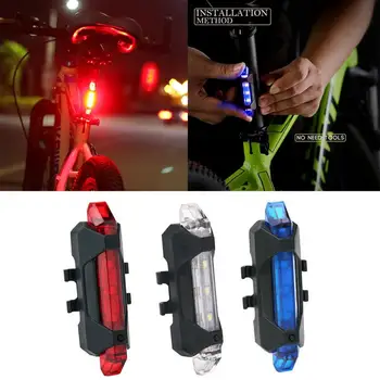 Cyklistické Svetlo Vodotesné Zadné zadné Svetlo LED USB Nabíjateľné Horský Bicykel, jazda na Bicykli Svetlo Taillamp Bezpečnostné Výstražné Svetlo TSLM2