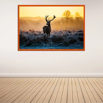 Charakter Krajiny Plátno na Maľovanie Elk Za Súmraku Plagát a Vytlačí Maľovanie na Stenu Umenie Fotografie pre Domáce Obývacej Miestnosti Dekorácie