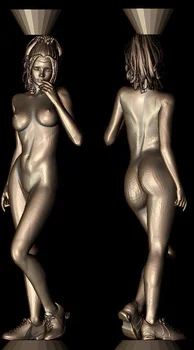 Nové 3D model pre cnc 3D vyrezávané obrázok sochy stroj v STL formát súboru - nahá žena-5