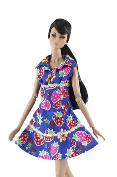 Čaro Modrej Kvetinové Šaty Vybavy Vyhovovali Sady pre Barbie BJD FR SD Bábiky Oblečenie, hranie Rolí Príslušenstvo Hračky pre Dievča
