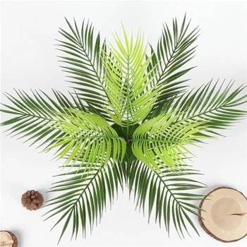 9 Pobočky/Kyticu Umelých Zelené Rastliny Falošné Papradie Kytice Palmových Listov Plastové Falošné Listy Rastliny Záhrade Domova