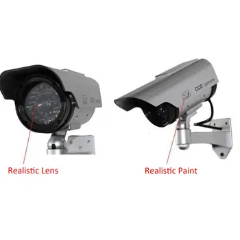 Solárne LED CCTV Kamery Falošný Bezpečnostné Kamery Vonkajšie Figuríny Dohľadu LESHP