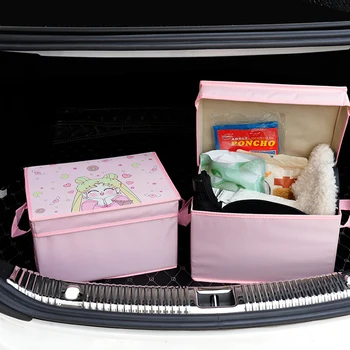 Kufri organizátor vodotesný box skladací skladovanie taška roztomilý kreslený auto organizér pre auto príslušenstvo zakladanie upratovanie, box