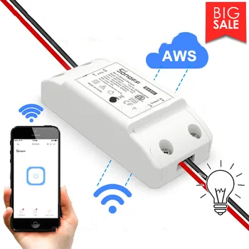 Itead Sonoff Základné R2 Wifi DIY Smart Bezdrôtové Diaľkové Prepínanie Domotica Svetlo Radič Modul Pracovať s Alexa Domovská stránka Google eWeLink