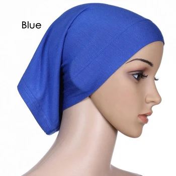 Moslimské Headwrap pevné ženy islamskej vnútorné hidžáb veľké písmená Arabskej zábal hlavy šatky turban pokrývku hlavy