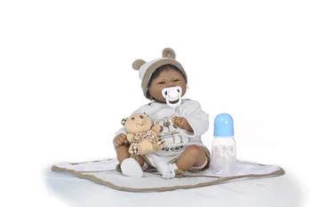 NPK realisticky boneca reborn mäkké silikónové reálne silikónové reborn bábiky baby black bebe hot hračky Vianočný darček pre dievčatá