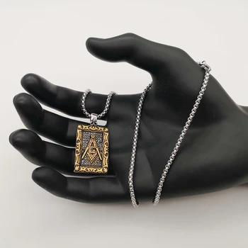 2019 AW Vintage nehrdzavejúcej ocele Zadarmo Mason pendan & náhrdelník Gothetic Bling Bling kamienkami Slobodomurárstva dog tag náhrdelník mužov