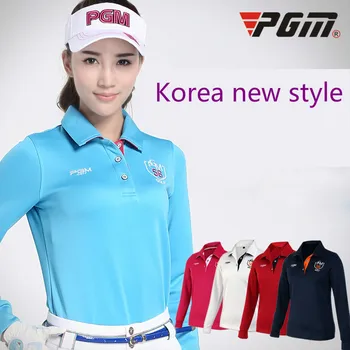 2018 PGM produkty štýl dámy T-shirts Priedušná golf s dlhým rukávom dámske svetre Lady Vysoko Elastické športové tričko veľkosť S-XL