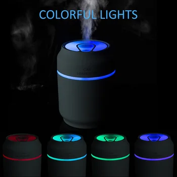 6 farebná LED nočné Lampy farbu svetla s 200 ml Multifunkčné 3 in1 USB Zvlhčovač Vzduchu Esenciálny Olej Výustka S Mini Chladič, Ventilátor