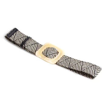 Tkaný pás ženský iny vietor pružné elastické dekorácie s šaty bežné literárne široký pletenca kryt pás