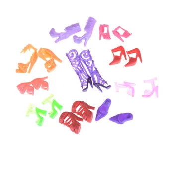 10Pairs Módne Farebné Sandále Kópiu Crystal Vysoké Podpätky, Topánky Pre Bábiku Príslušenstvo, Oblečenie Šaty Prop