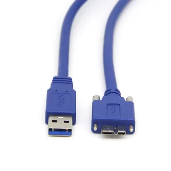 USB 3.0 Typ A-Micro B kábel pre externý pevný disk, USB HDD dátový kábel s upevňovacie skrutky 0,6 m/1m/1,8 m/3 m