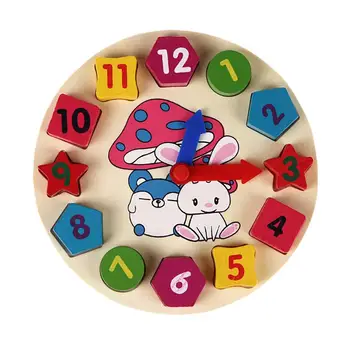 12 Počet Farebné Digitálne Geometrie Hodiny Deťom Drevené Puzzle Hračka Vzdelávacie Matematiky Vzdelávania Montessori Hračka Dieťa Darček