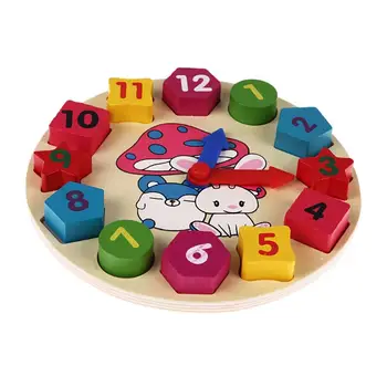 12 Počet Farebné Digitálne Geometrie Hodiny Deťom Drevené Puzzle Hračka Vzdelávacie Matematiky Vzdelávania Montessori Hračka Dieťa Darček
