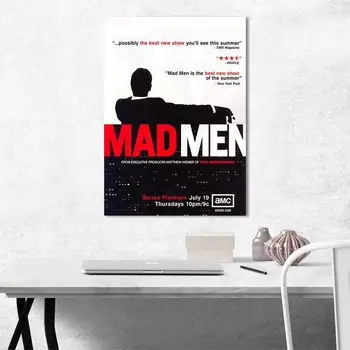 Mad Men Filmový Plagát Moderné Pohode Plátno Umenie Plagátu a Vytlačí na Stenu Obrázok pre Obývacia Izba Dekorácie 1T