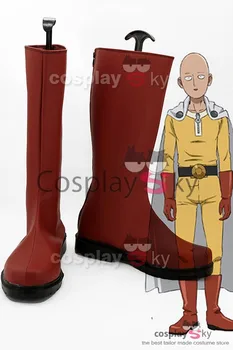 Anime Jeden Úder Muž Saitama Cosplay Topánky Červené Topánky Na Zákazku