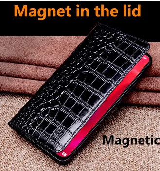 Prírodné pravej kože magnetický držiak telefónu taška pre Xiao Redmi 8A telefón puzdro pre Xiao Redmi 8 kryt telefónu stojí coque