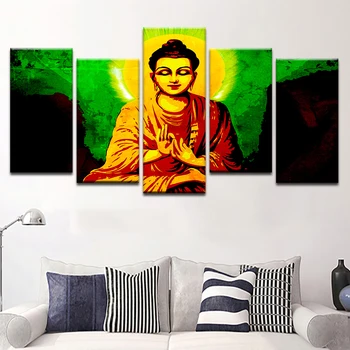 Maľovanie Tlač Štýl Populárnej Buddha Umelecké Plátno na Stenu Modulárny HD Obrázky Pre Obývacia Izba Cuadros Moderný Rámec Dekorácie