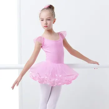 Sladké Ružové Balet Trikot Pre Deti Balet Tutu Tanečné Šaty Víla Trikot Pre Dievčatá Jogy Umelecká Gymnastika Použiť Pre Bailarina