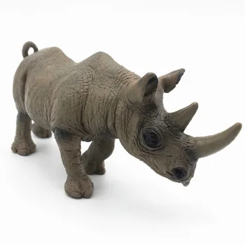 Vysoká Simulácia Africké Muž Rhino Wildlife Zviera Model Zobraziť Obrázok Deti Hračka Darček model ozdoby