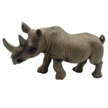 Vysoká Simulácia Africké Muž Rhino Wildlife Zviera Model Zobraziť Obrázok Deti Hračka Darček model ozdoby