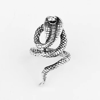 1 Ks Európskej Nové Retro Punk Prehnané Cobra Krúžok Módny Osobnosti Had Otvorenie Nastaviteľný Krúžok Šperky Ako Darček R158-12