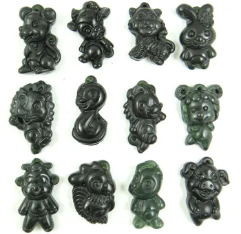 Prírodný kameň Turquoises Kremeň ručne vyrezávané 12 znamení Zverokruhu, amulet pre kutilov, šperky, takže náhrdelník Príslušenstvo