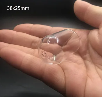 38x25mm Jasné prázdne sklenené Správu Fľaše, Trubice bell jar sklenenej fľaštičke kryt dome svete bublina náhrdelník prívesok príslušenstvo 300pcs