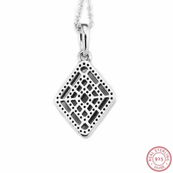60 cm Reťaz Symetria Geometrické Línie, Náhrdelníky, Prívesky v Striebre 925 Šperky s Šumivé CZ & Chic Posuvné Spona FLN042