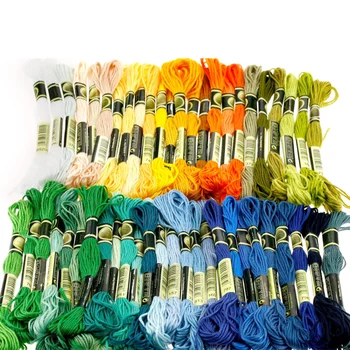 100ks Multi Farebné Nite Cross Stitch Ručné Šitie Line Polyester Bavlna Vyšívacie Nite DIY Remeslá