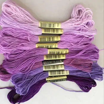 100ks Multi Farebné Nite Cross Stitch Ručné Šitie Line Polyester Bavlna Vyšívacie Nite DIY Remeslá