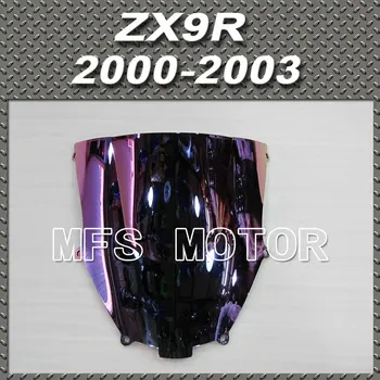 Čelné sklo Motocykel Časti čelného skla - Svetlo irídium Mágia farieb Na Kawasaki ZX9R 2000 2003 01 02