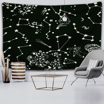Súhvezdie gobelín sen sky deka Galaxy priestor vzor uterák stene visí handričkou prehoz cez posteľ spálne dekorácie