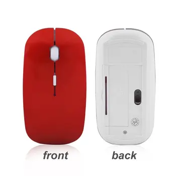 2,4 GHz Bezdrôtová Optická Myš 4 Tlačidlá Počítač PC Myši USB 2.0 Ergonomicky Dizajn, Ultra Slim Módne Myši Červená Modrá Zelená