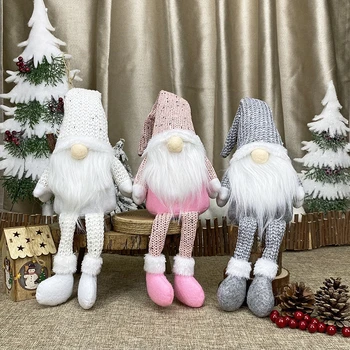6 Ks Vianočné Gnome Elf Bábika šťastné a Veselé Vianoce, Výzdoba pre Domáce Tabuľka Cristmas Ornament Vianočný Darček Noel Šťastný Nový Rok Veľkoobchod X2