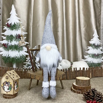 6 Ks Vianočné Gnome Elf Bábika šťastné a Veselé Vianoce, Výzdoba pre Domáce Tabuľka Cristmas Ornament Vianočný Darček Noel Šťastný Nový Rok Veľkoobchod X2