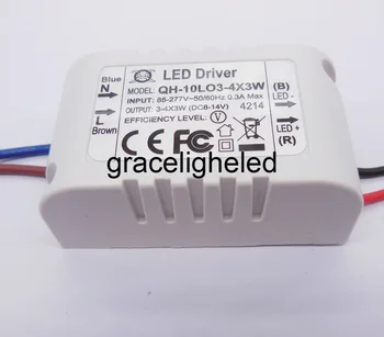 10pcs/veľa 3x3W 4x3W 3-4x3W LED Driver 9W 12W 600mA Externý Transformátor Pre Stropné Svetlo Lampy