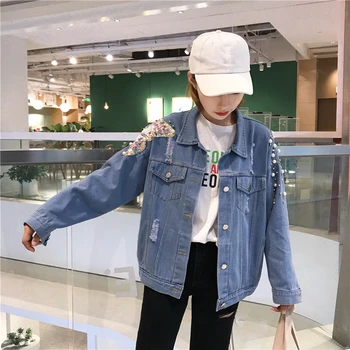 Jean bunda 2018 ženy jeseň zimné móda vrchné oblečenie denim jeans bunda ženy streetwear ženy dámy džínsy, bundy KK2589
