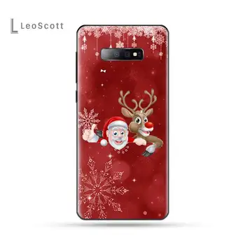 Vianoce, Nový Rok darčeky elk snehu Telefón puzdro Pre Samsung Galaxy S5 S6 S7 S8 S9 S10 S10e S20 okraji plus lite