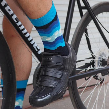 Racmmer 2020 Nové Farebné Cyklistické Ponožky Muži Ženy Cestných Bicyklov Ponožky Priedušná Vonkajší Odvod Bavlna Profesionálne Ponožky