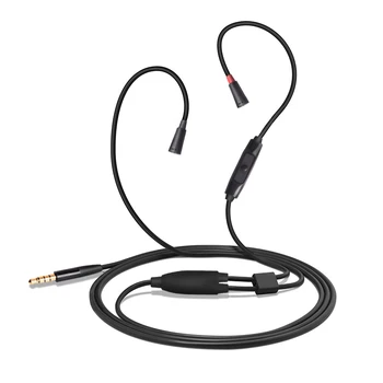 OKCSC Audio Kábel Nahradenie Káble, Slúchadlá 3,5 mm Konektor, Mikrofón, Tlačidlo Pre Sennheiser IE8/IE8i IE80/IE80S/IE80i Slúchadlá