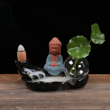 20Pc Kadidlo Kužele + Horák Tvorivé Domova Malý Mních Malý Buddha Lopatku Spätnou Kadidlo Horák Použitie V Domácnosti Teahouse