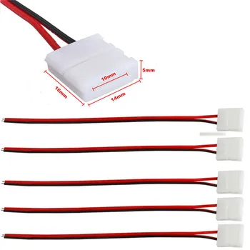 10Pcs/veľa PCB Kábel 2 Pin LED Pásy Konektory 3528/5050 8 mm / 10 mm Šírka PCB Páse s nástrojmi Adaptér Veľkoobchod