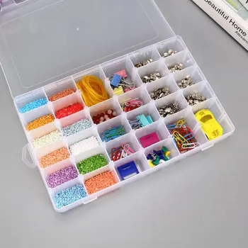 36 mriežky transparentné úložný box šperky tool box pre potravinársky PP materiál úložný box plastové časti, úložný box